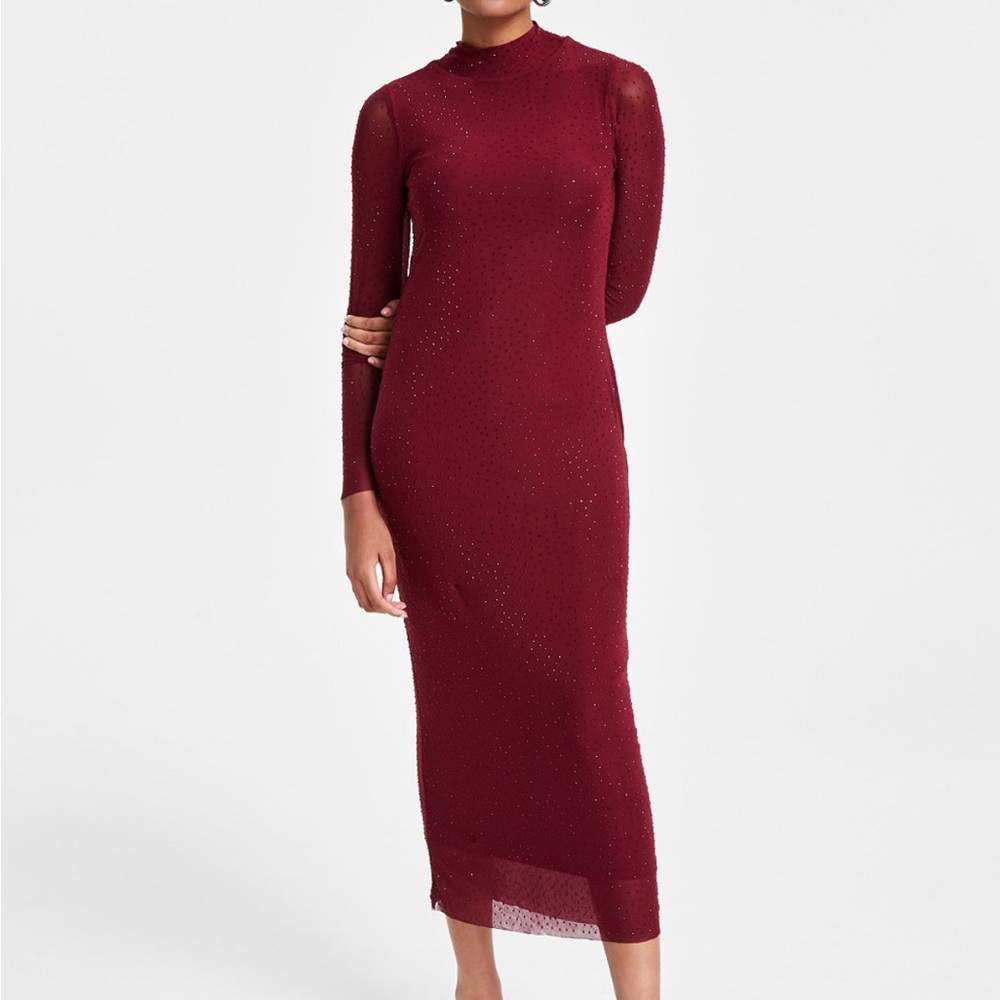 Bar III Midi Dress - Color Cherry Pie with beautiful sparkle ❤️